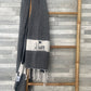 Charcoal Black Luxury Oversized Fouta Beach Towel Ksar Collection