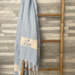 Powder Blue Luxury Fouta Oversized Beach Bath Towel Ksar Collection