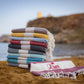 Turquoise Blue Luxury Oversized Fouta Beach Bath Towel Ksar Collection