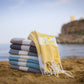 Saffron Yellow Luxury Oversized Beach Fouta Towel Ksar Collection