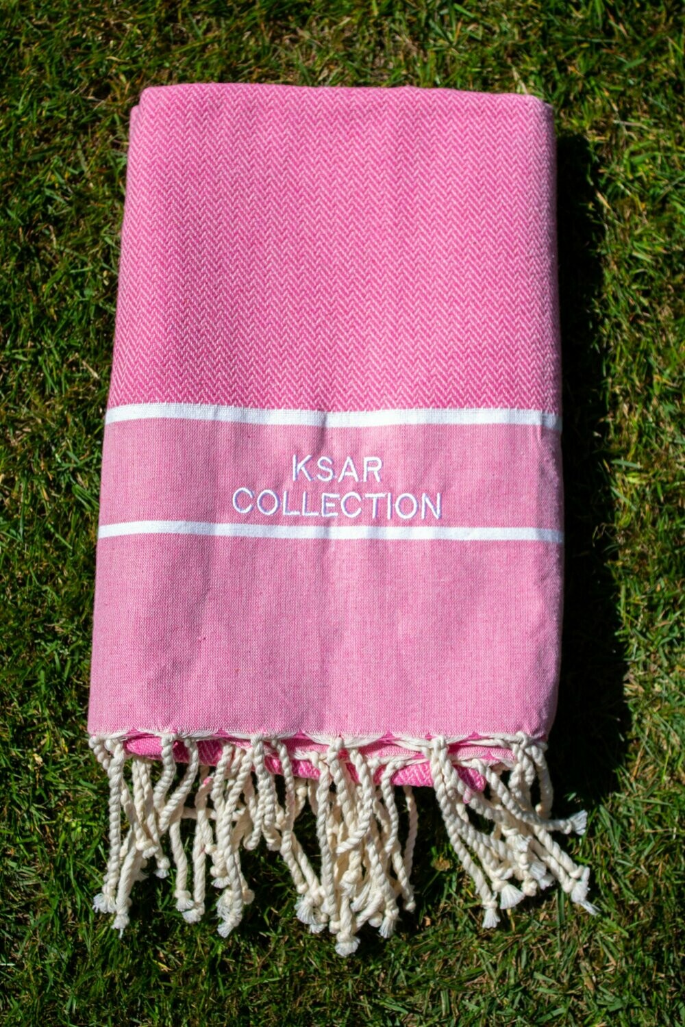 pink fouta towel